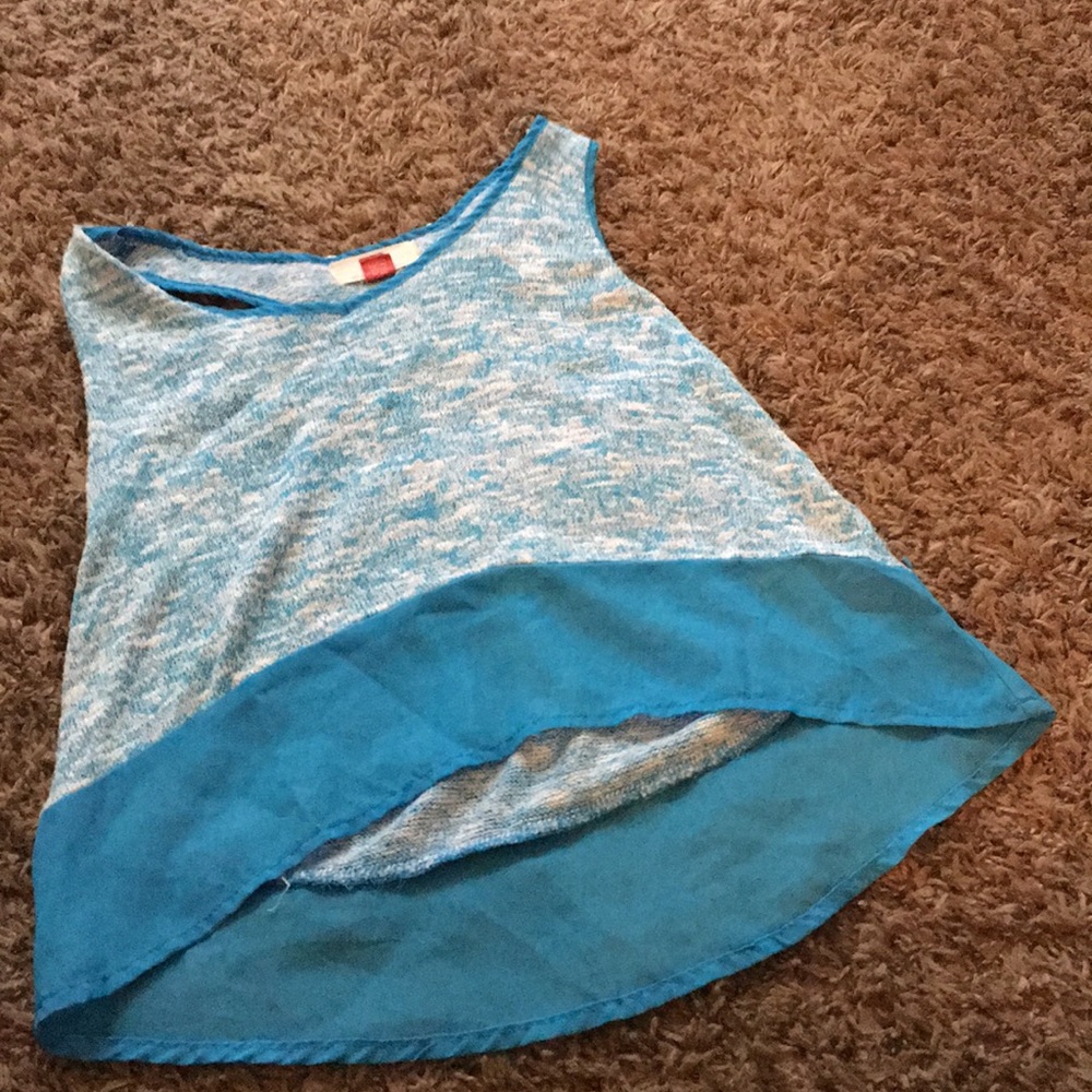 Blue and white tank top(girls)